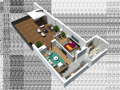 Apartament 2 camere imobil nou cu terasa , cartier Zorilor
