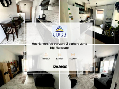 Apartament de vanzare  2 camere zona Big Manastur 