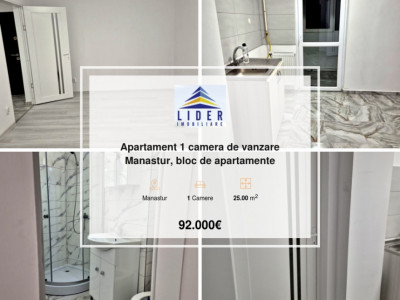 Apartament 1 camera de vanzare Manastur, bloc de apartamente